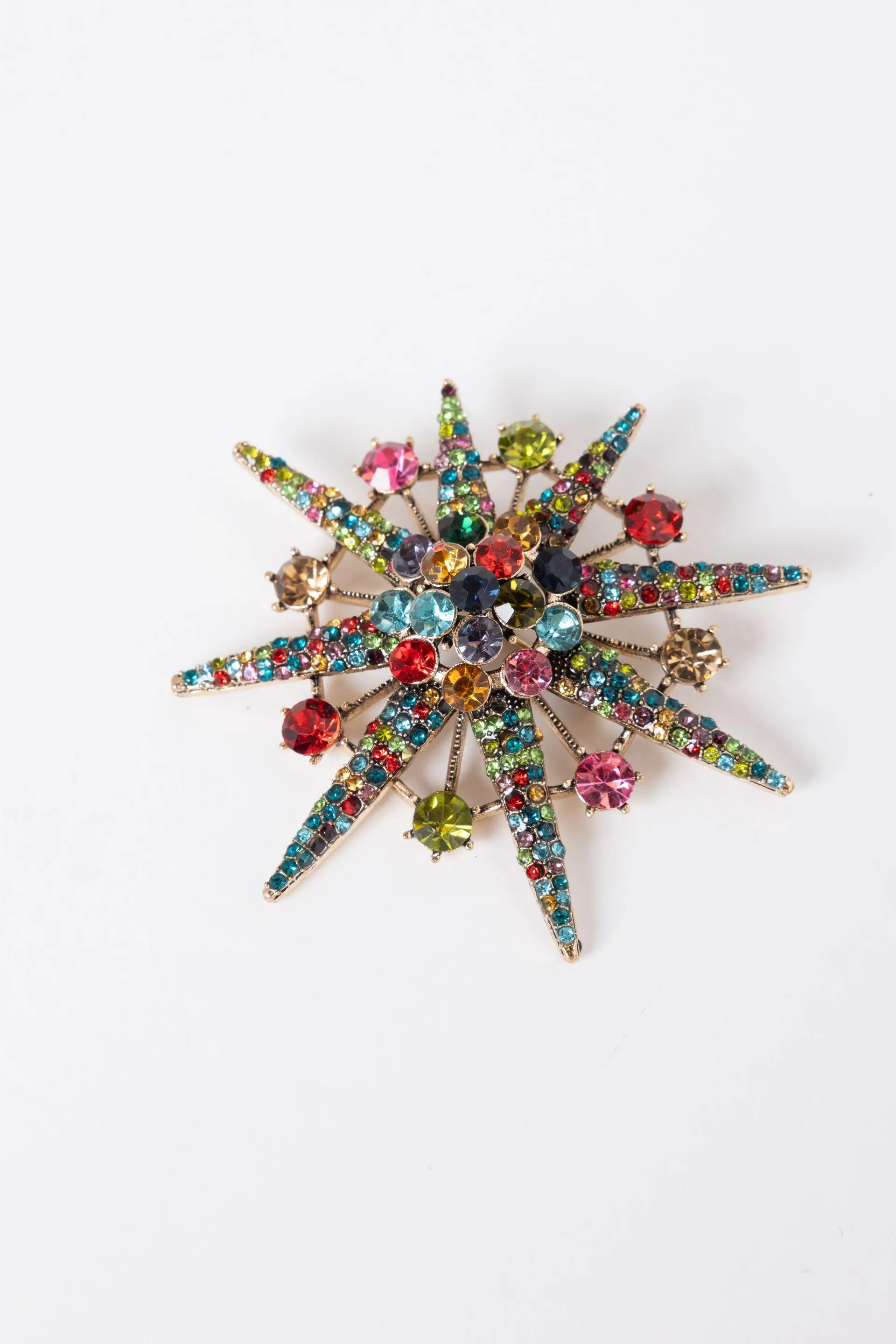 Kleurrijke broche ster