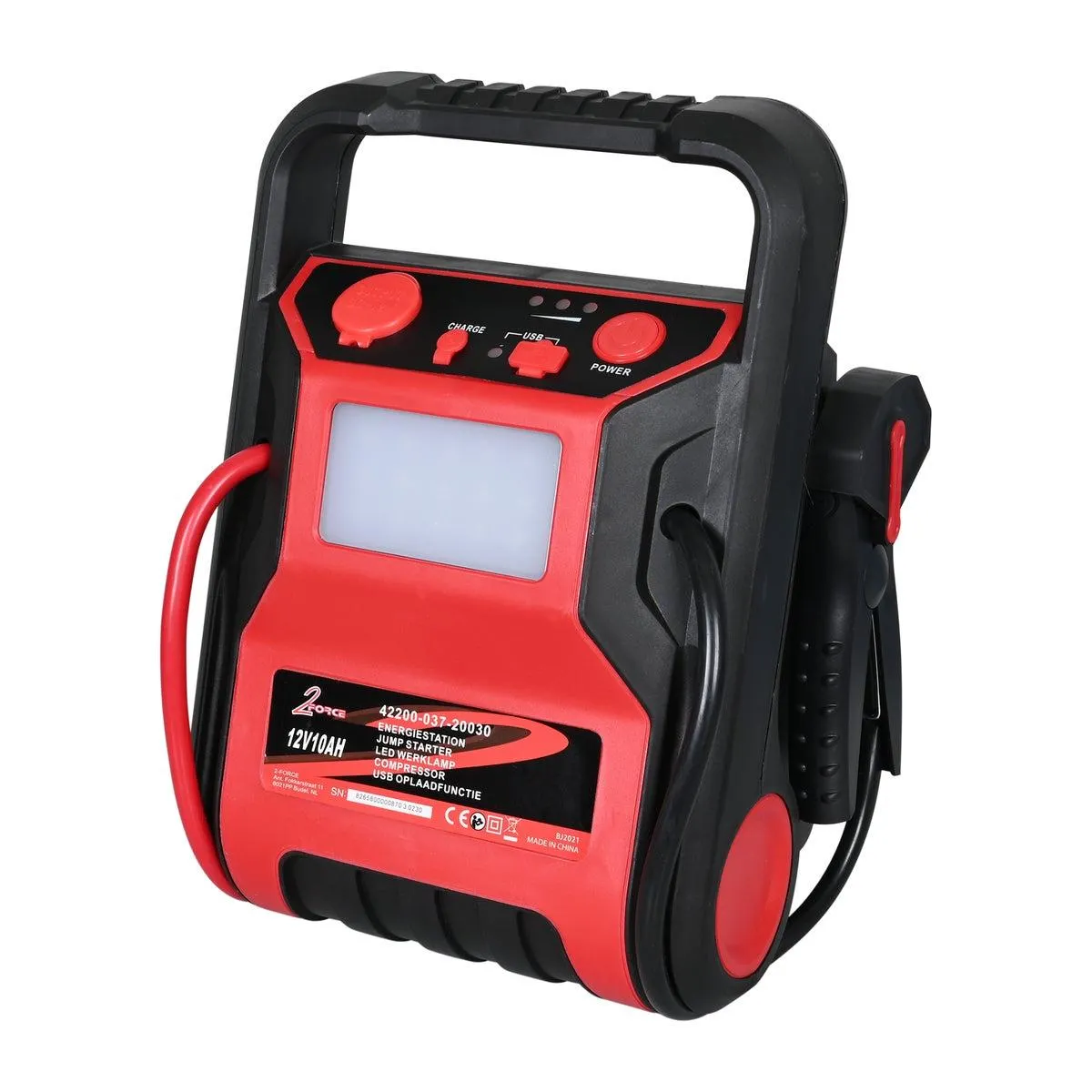 Jumpstarter 300/600 10AH met compressor