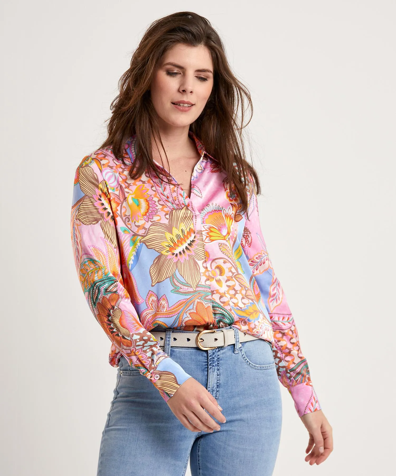 Louis and Mia silky blouse multiflower