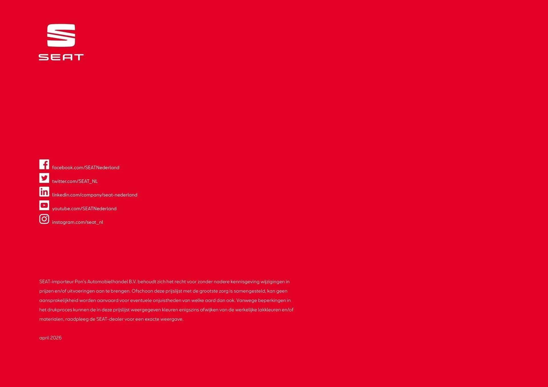 SEAT folder van 6 april tot 31 mei 2026 - Folder pagina 25