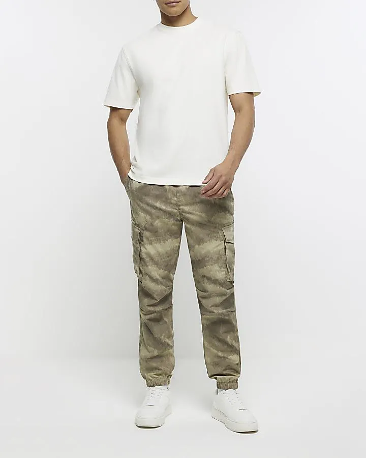 Beige regular fit t-shirt