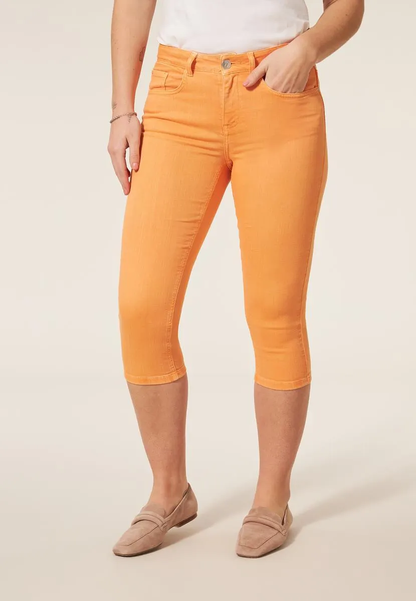 Jeans capri oranje