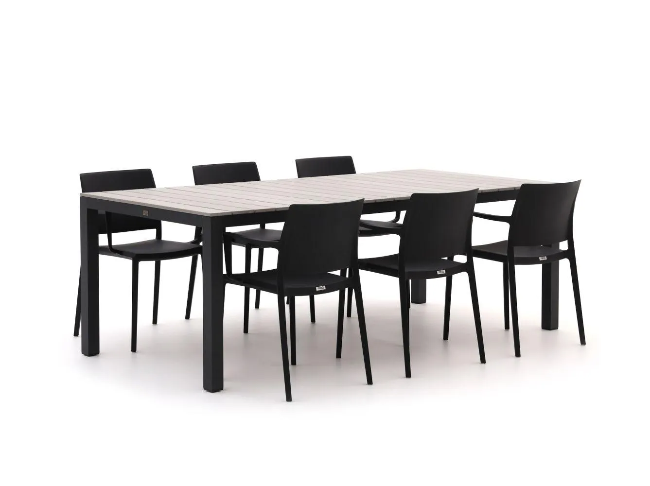 Forza Sile/Fidenza 220cm dining tuinset 7-delig stapelbaar