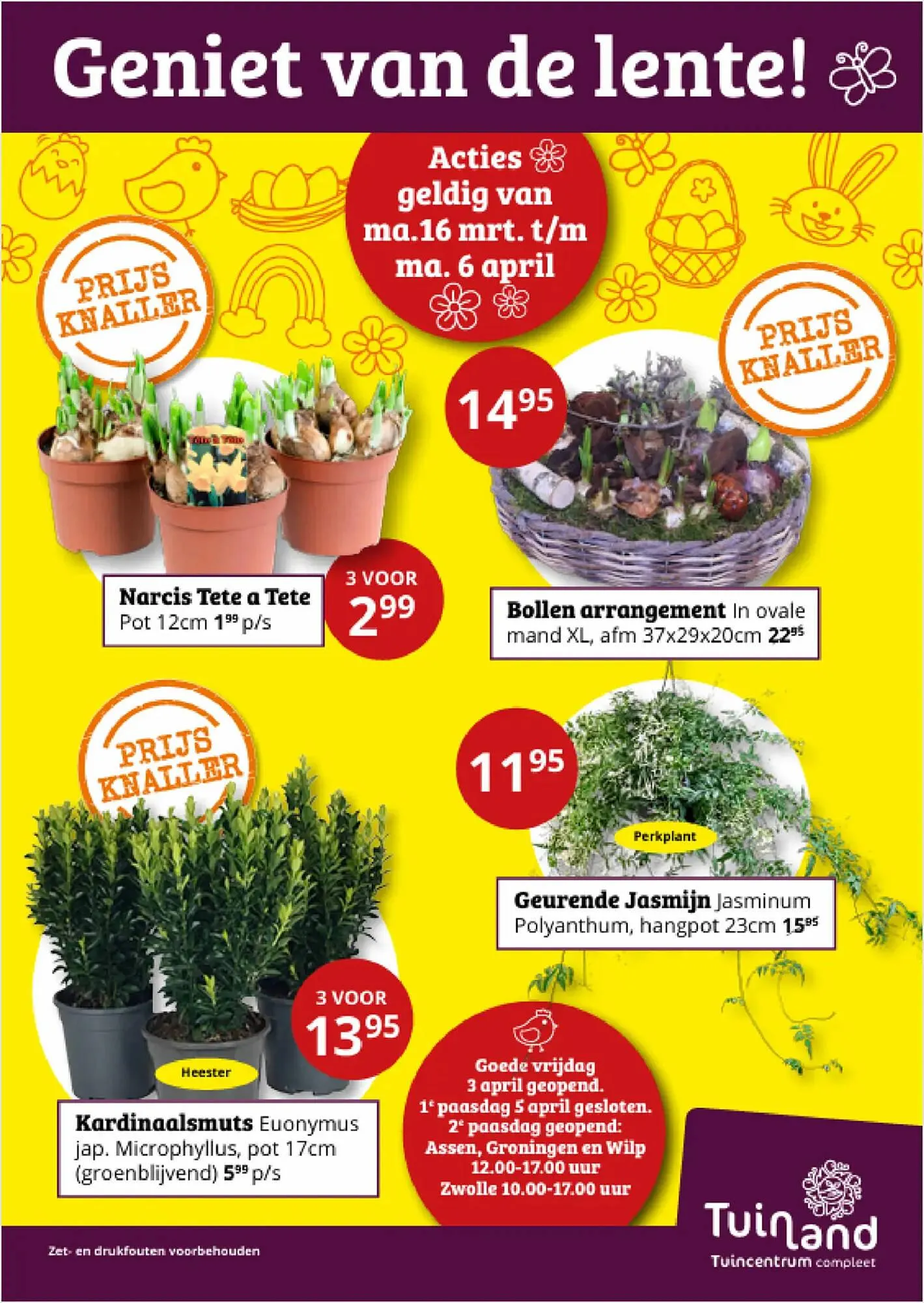 Tuinland folder van 16 maart tot 5 april 2026 - Folder pagina 1