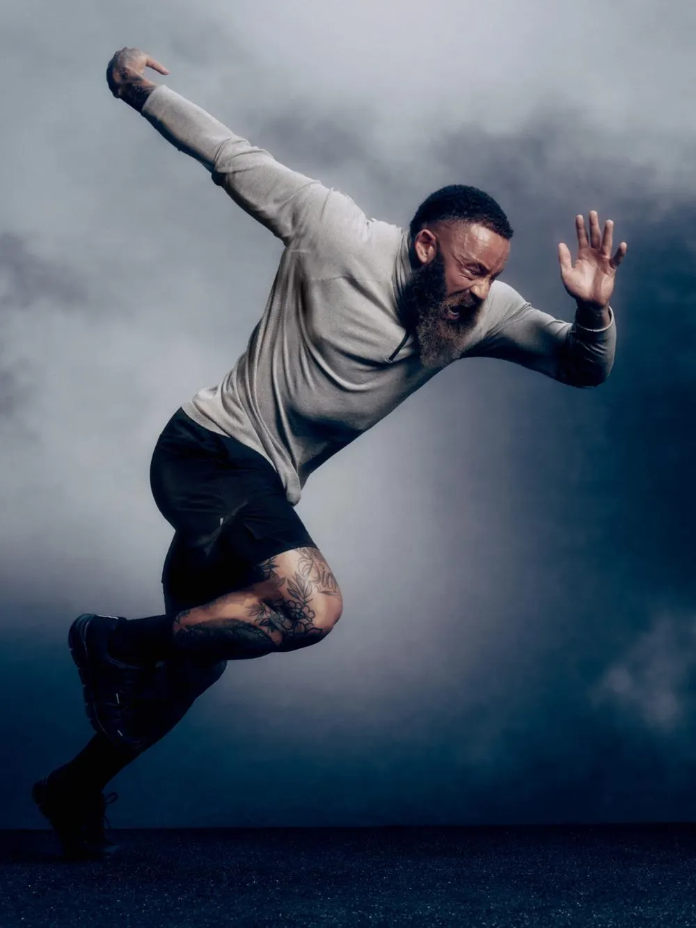 Sporttop met opstaande kraag en kwartrits