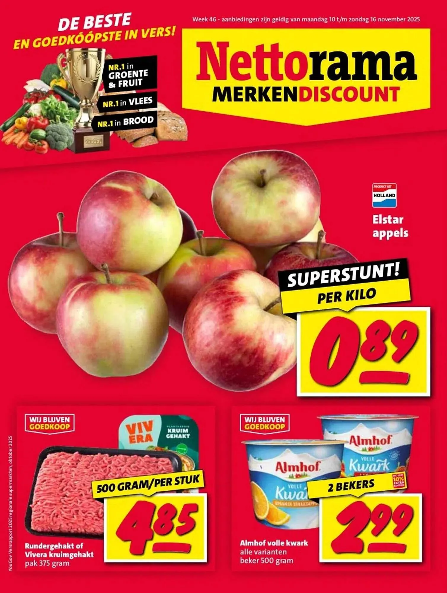 Nettorama folder van 10 november tot 16 november 2025 - Folder pagina 1