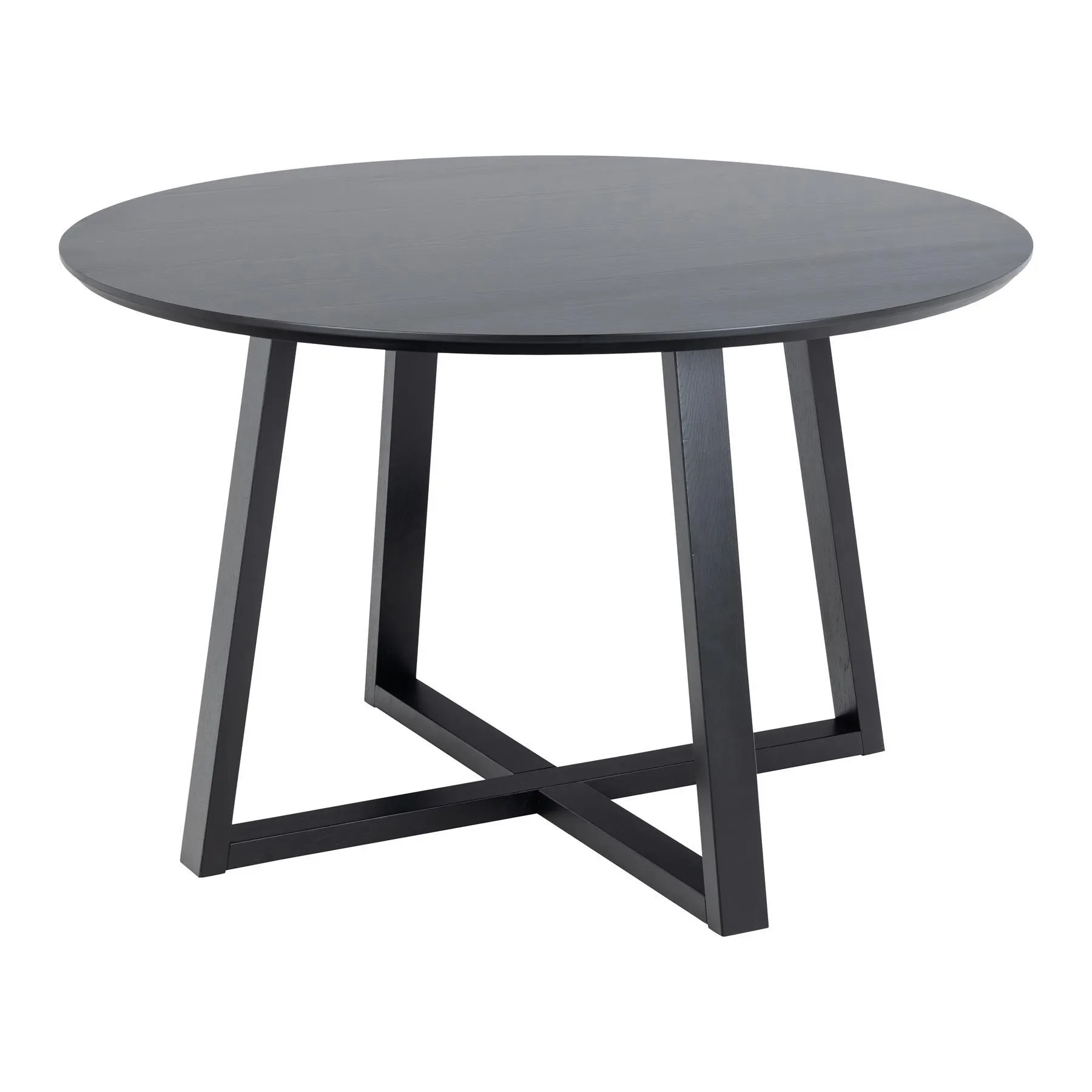 by fonQ Oak Eettafel - Ø 120 cm - Zwart