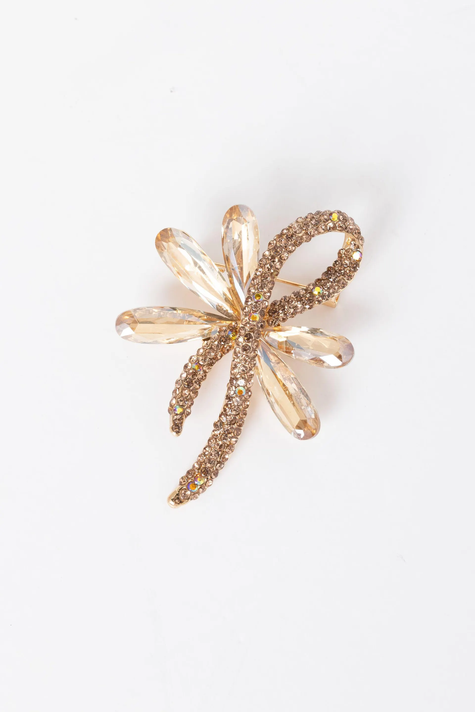 Broche bronze steentjes