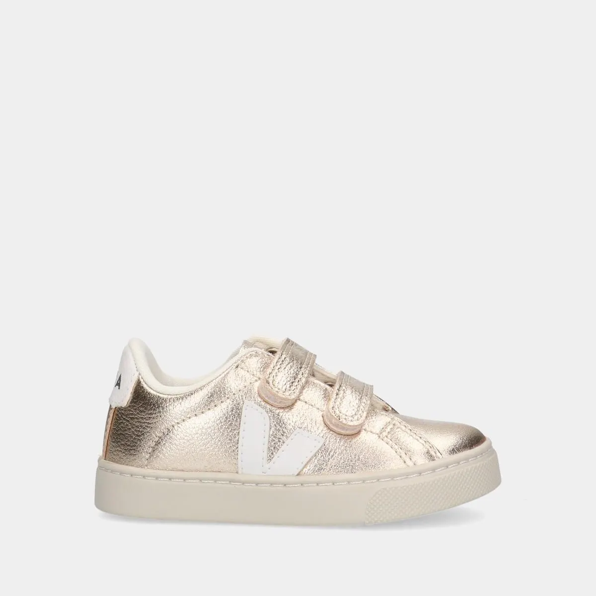 Veja Esplar Velcro Goudkleurige peuter sneakers
