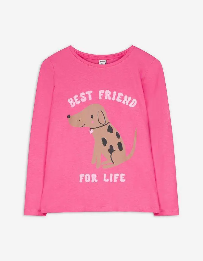 Longsleeve - Glitterprint - pink