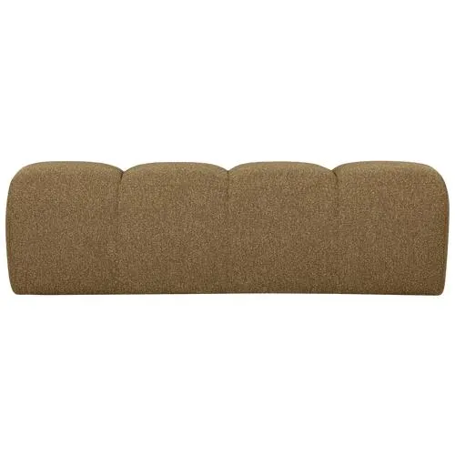 WOOOD eetbankje 164 cm Mojo - Bouclé - Geel/Bruin Melange - 49x164x45