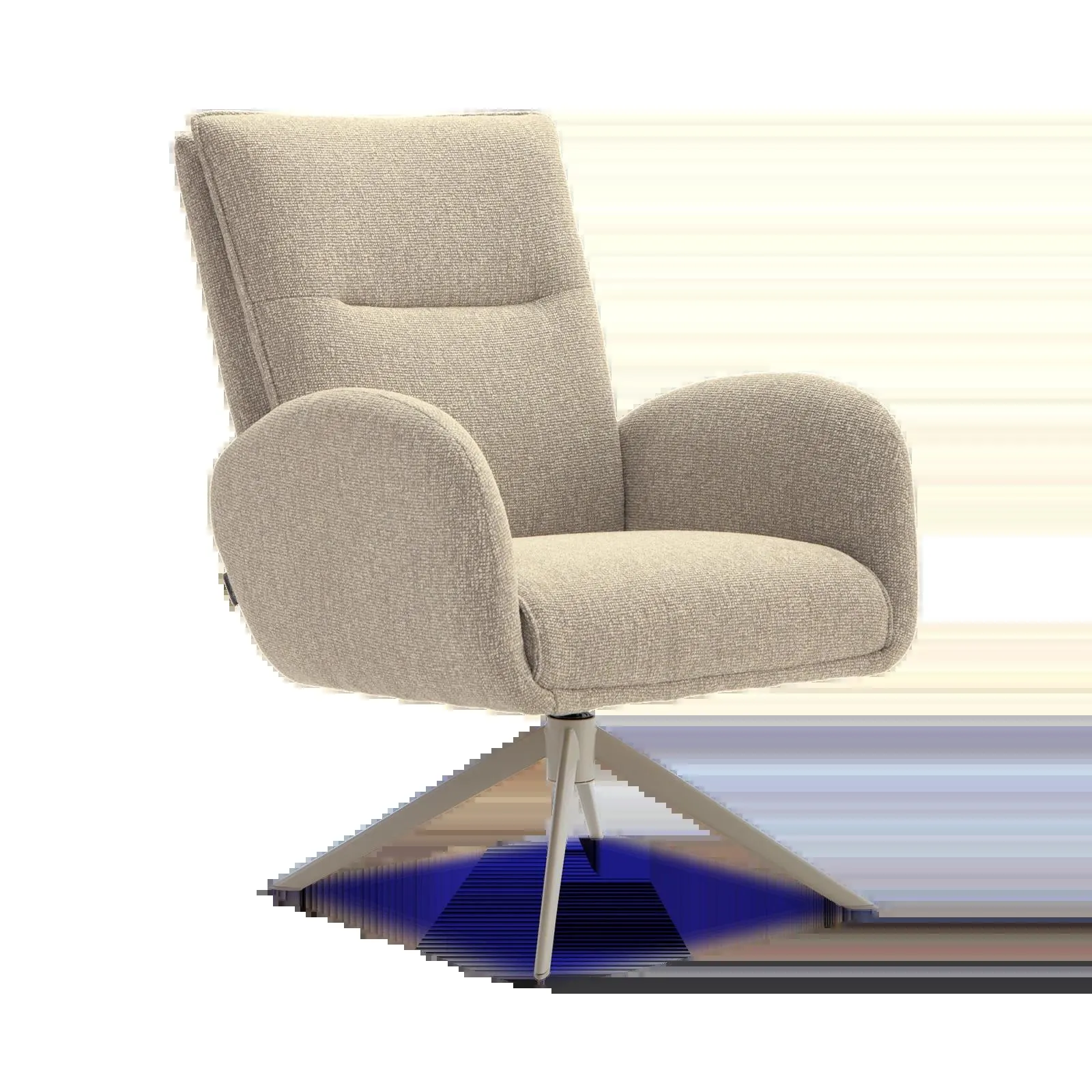 Draaifauteuil Whisper (laag/poot: beige) - Lodge Clay