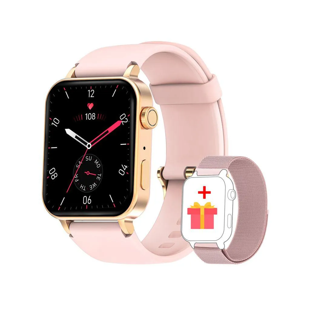 Blackview W10 Smartwatch herren Damen, Fitnessuhr, 1,69 Zoll, für Android iOS, Pink