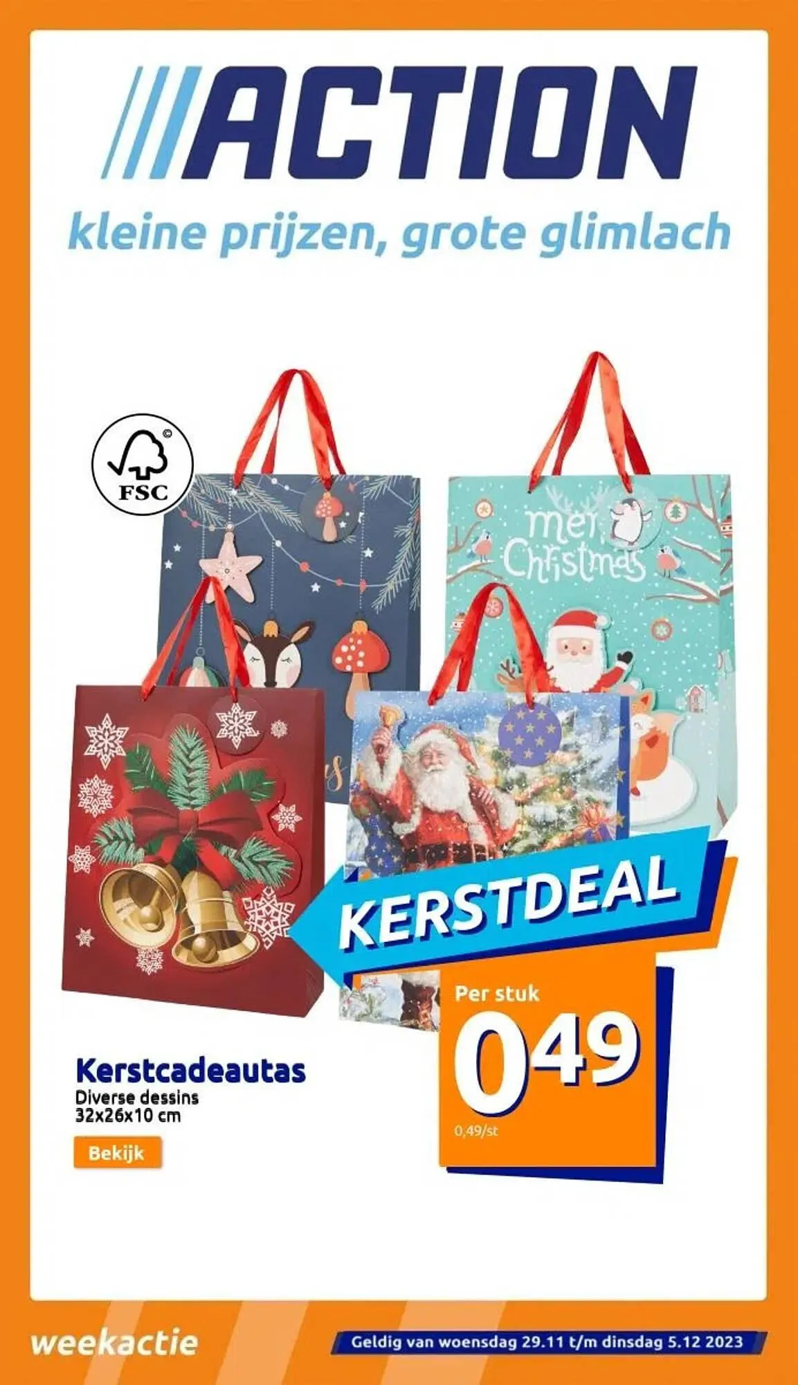 Action folder van 29 november tot 5 december 2023 - Folder pagina 1