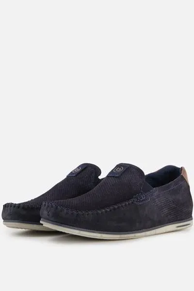 Bugatti Chesley Instappers blauw Textiel