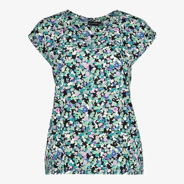 TwoDay dames T-shirt met blauwe bloemenprint