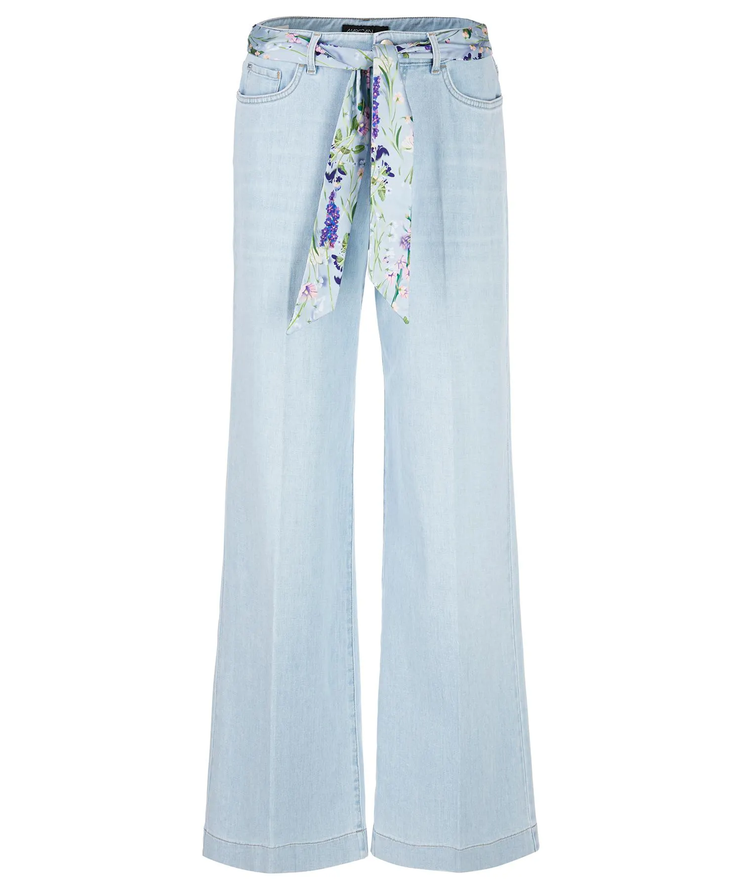 Marc Cain wide leg jeans met sjaaltje Warri