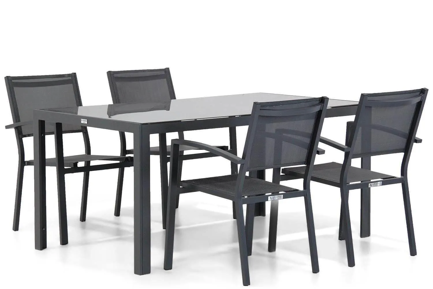 Lifestyle Amarilla/Mondello 160 cm dining tuinset 5-delig