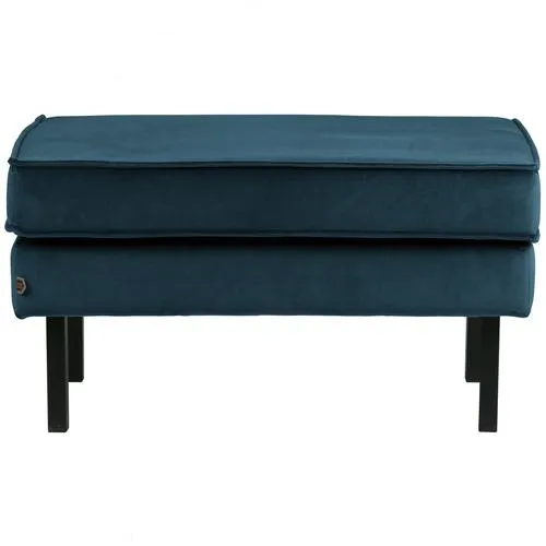 WOOOD hocker op poten Rodeo - Velvet - Blauw - 45x84x54