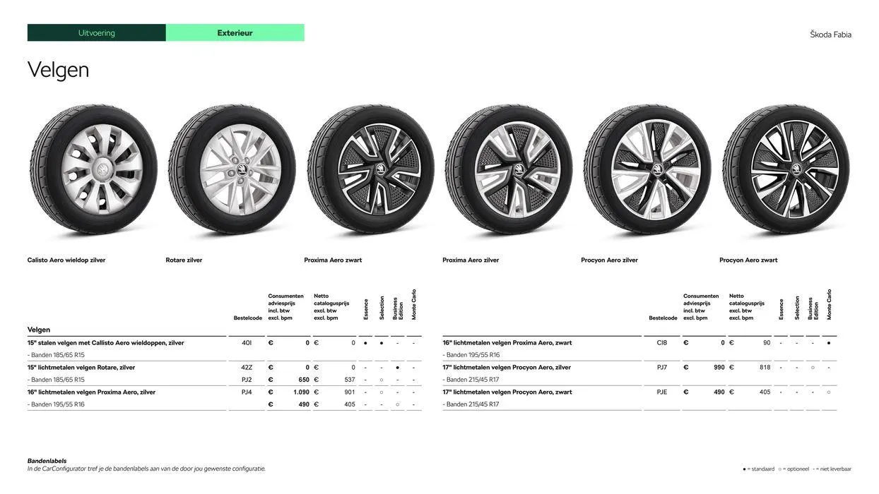 Škoda Fabia prijslijst per 10 januari 2024 van 26 juni tot 26 juni 2025 - Folder pagina 9