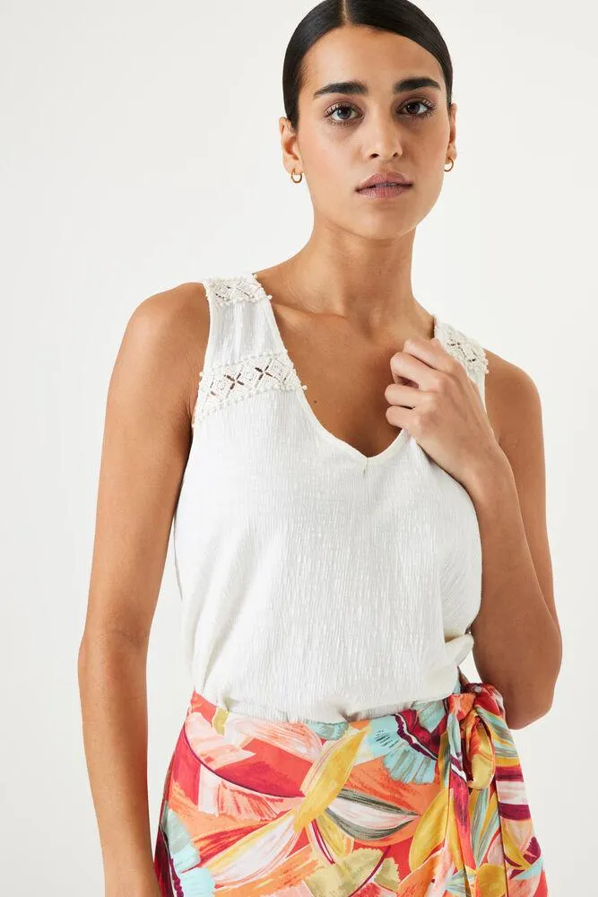 garcia top gebroken wit