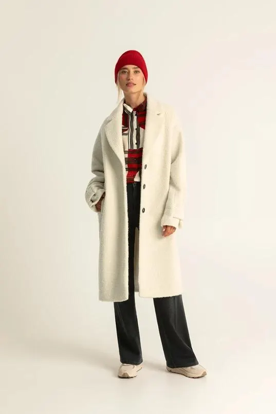 Bouclé blazermantel