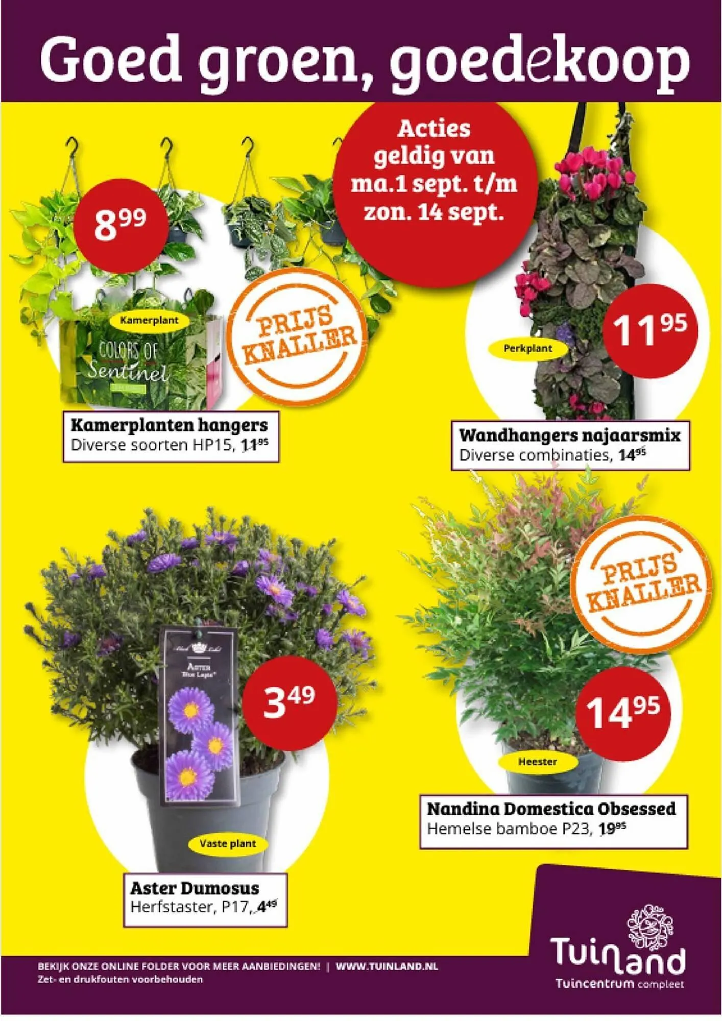Tuinland folder van 8 september tot 14 september 2025 - Folder pagina 1