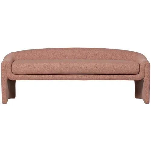 BePureHome bankje Zone - Polyester - Rose Dust - 58x160x55