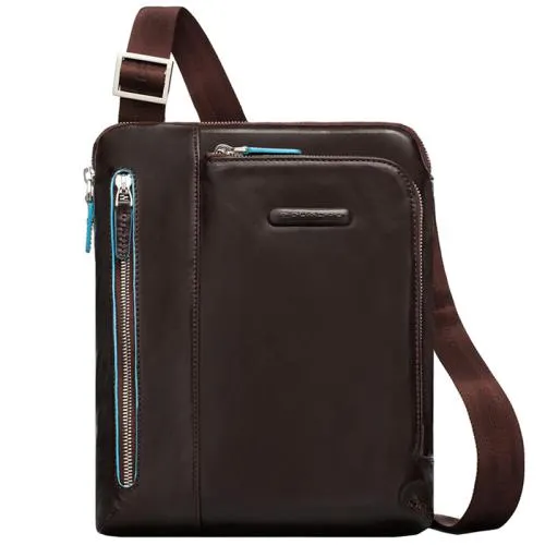 Piquadro Ipadtas / Tablettas / Crossbodytas 9.7 Inch Leer Blue Square Bruin