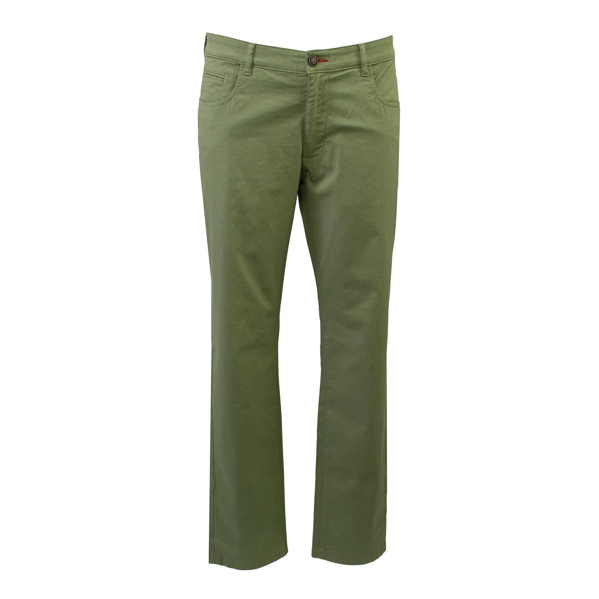 Katoenen Stretch Chino Lichtgroen
