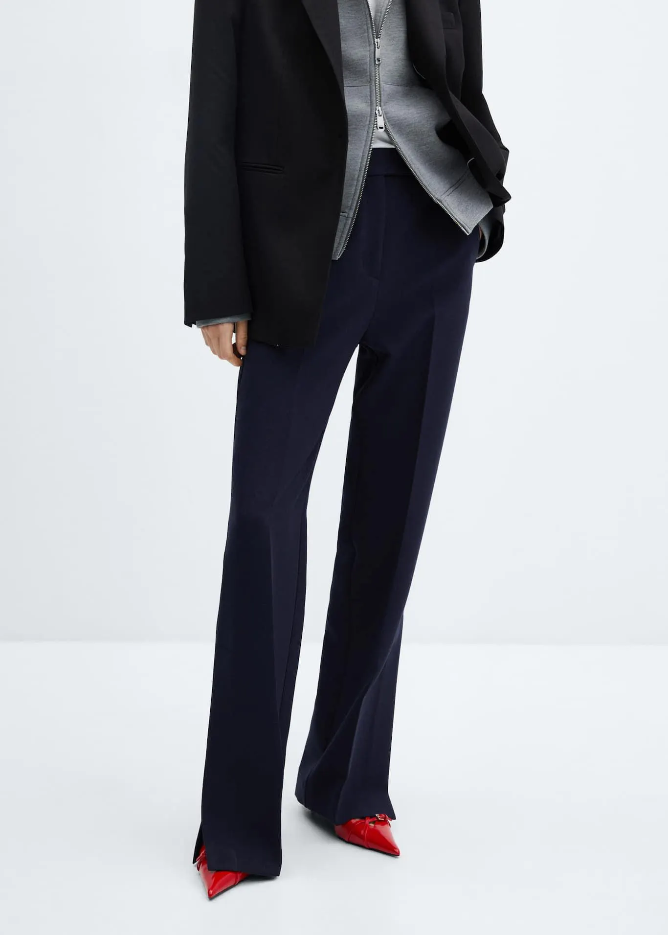 Rechte broek met splitten