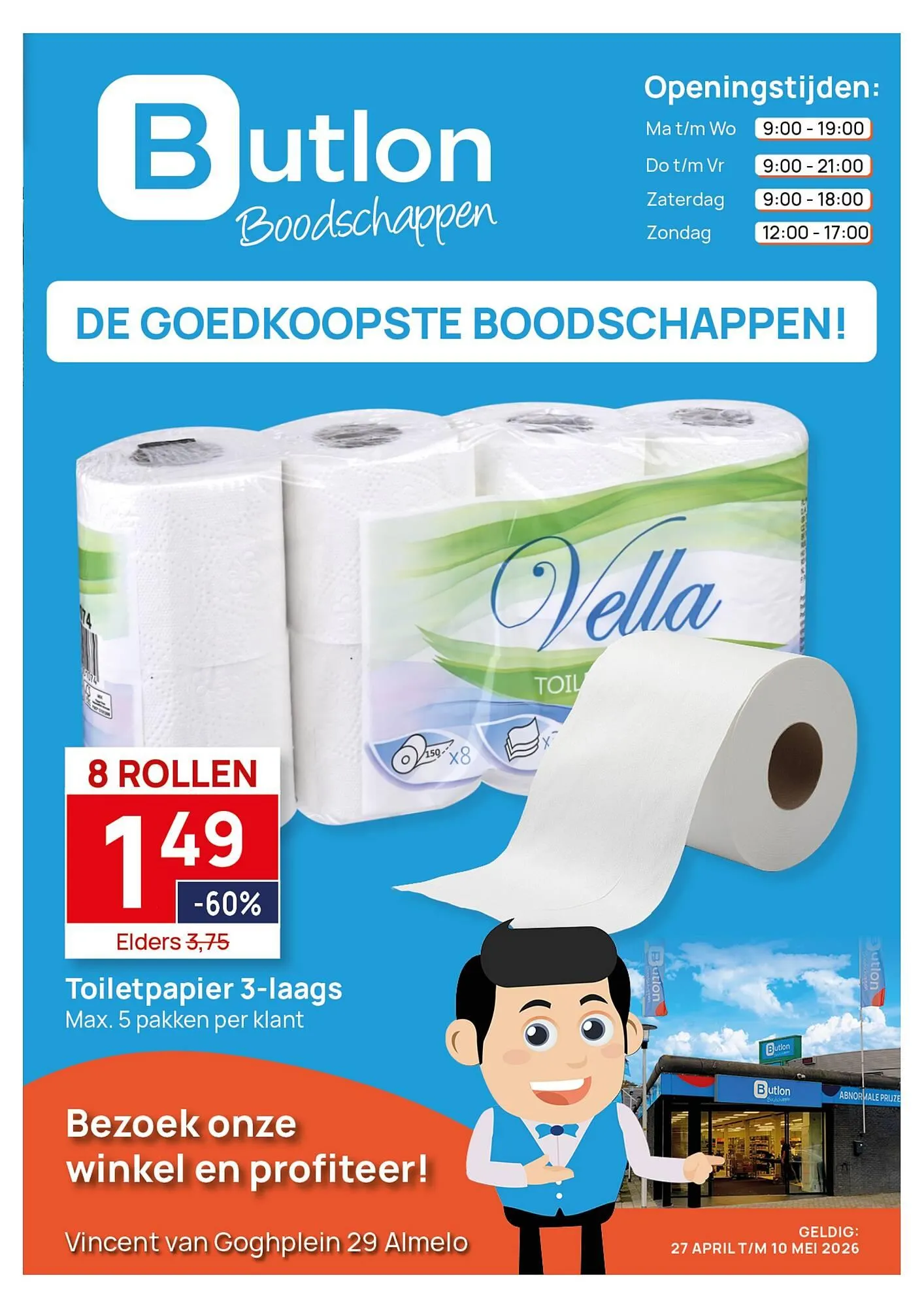 Butlon folder van 27 april tot 10 mei 2026 - Folder pagina 1
