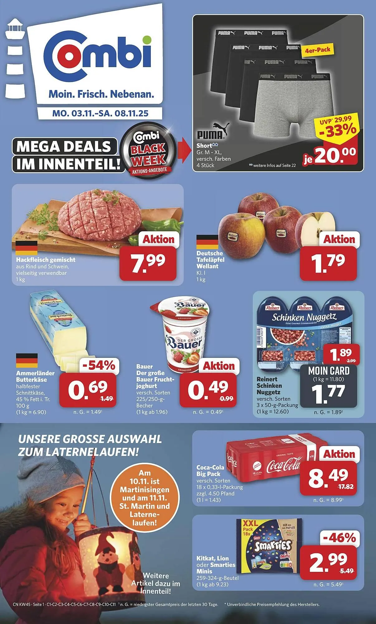 Combi Markt DE folder van 2 november tot 8 november 2025 - Folder pagina 1