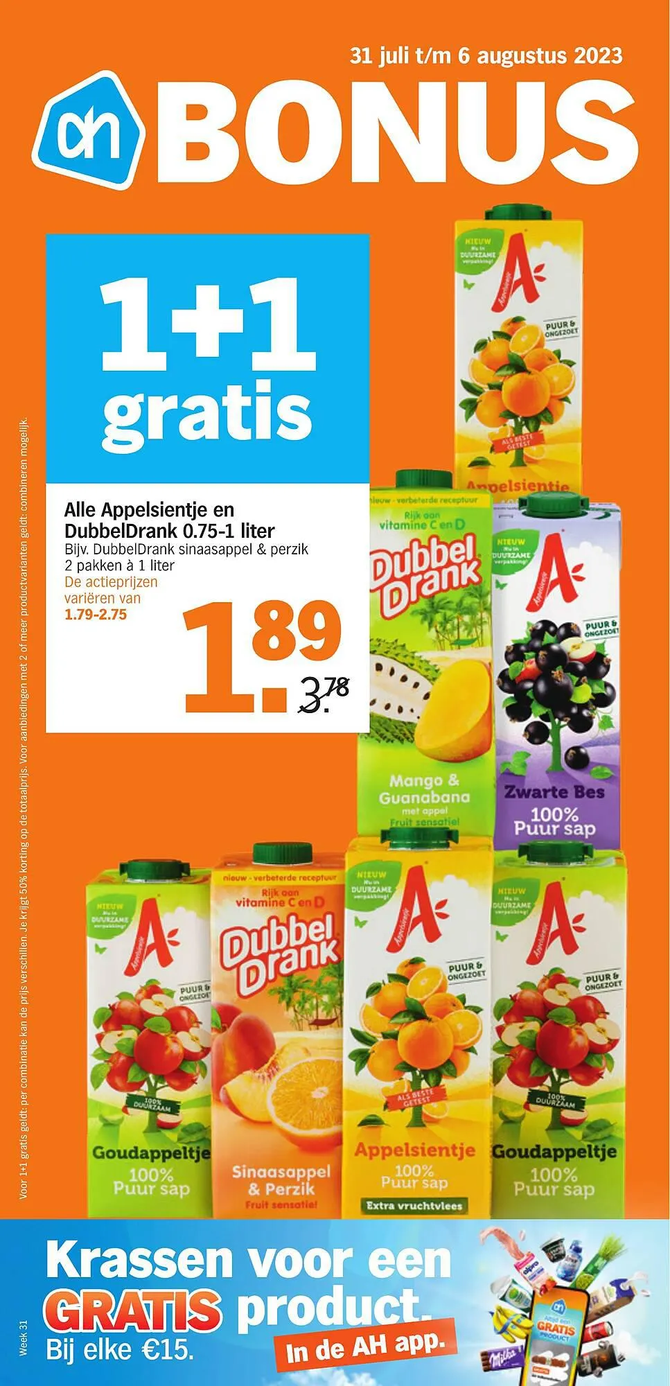 Albert Heijn folder week 31 van 31 juli tot 6 augustus 2023 - Folder pagina 1