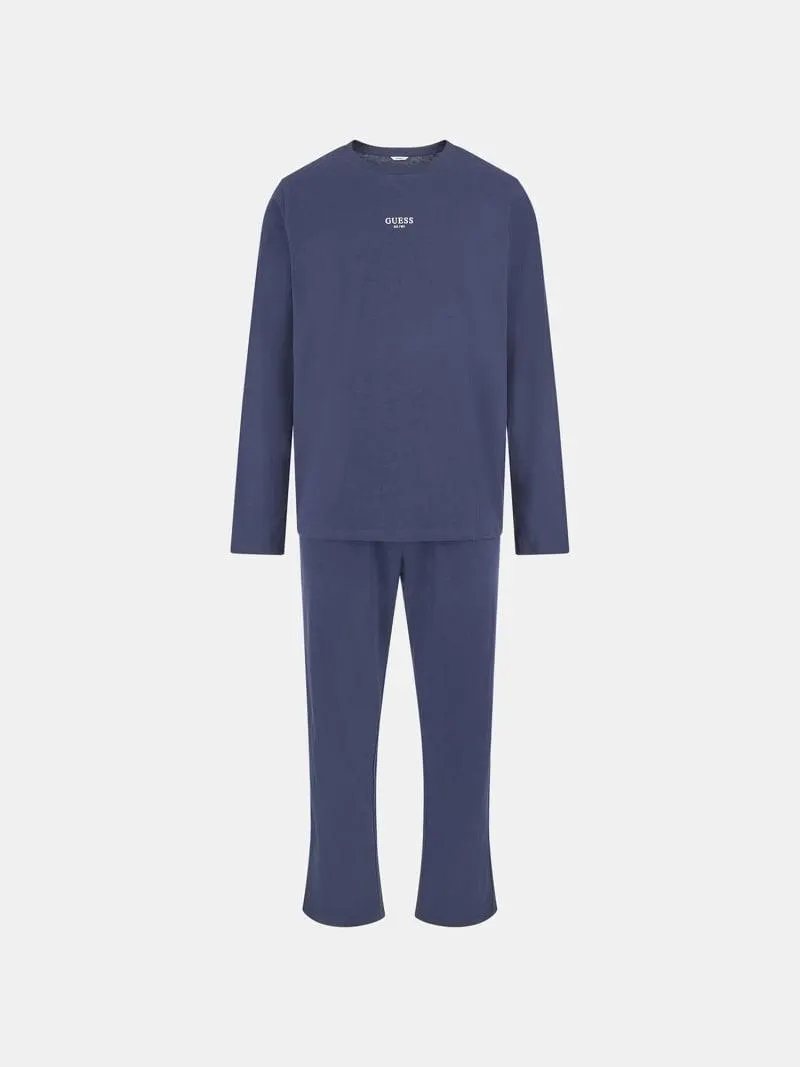 Pyjamaset met elastische tailleband met logo