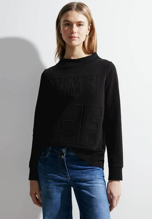 Sweatshirt met opstaande kraag