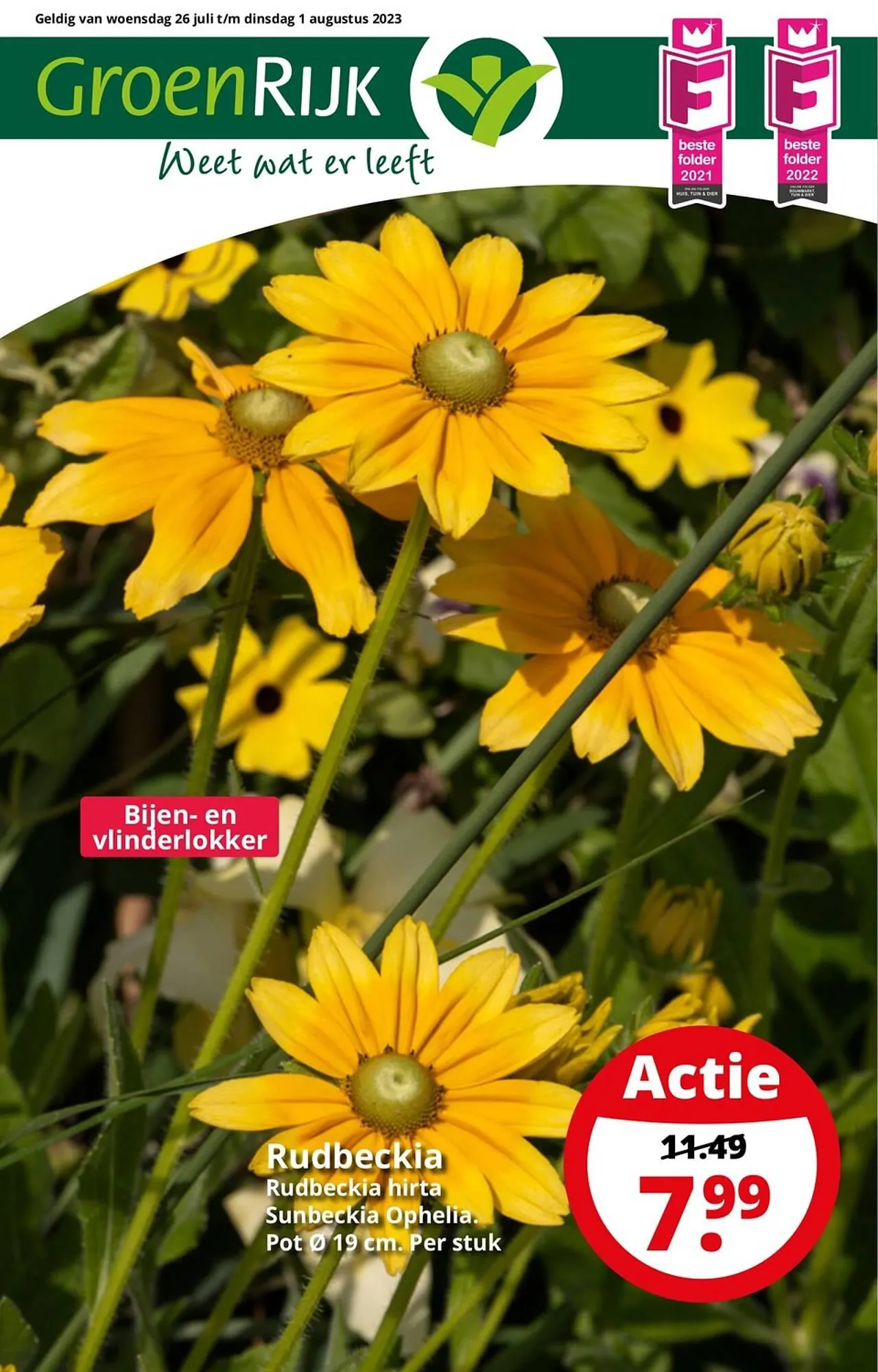 GroenRijk folder van 25 juli tot 1 augustus 2023 - Folder pagina 1