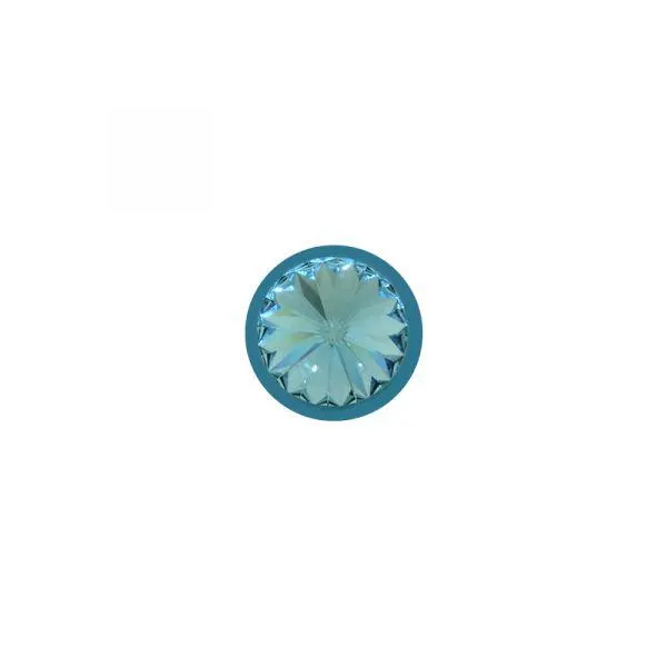 MY iMenso "aquamarine" "man made crystal" element Insignia 14mm (925/rhod-plated)