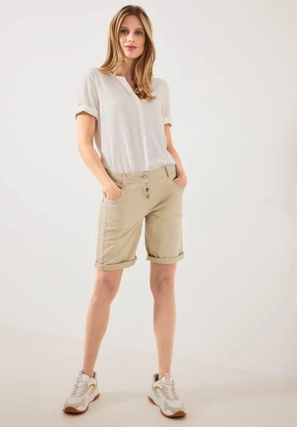 Loose fit short met stretch