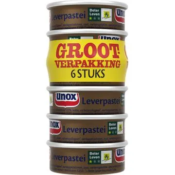 Unox Leverpastei Regulier 6 x 56g