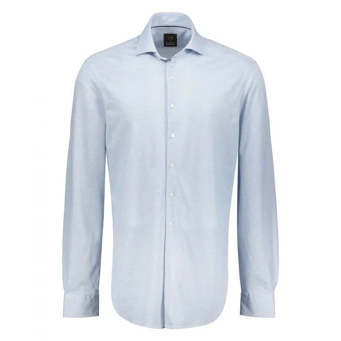 Casual Jersey Overhemd Lichtblauw