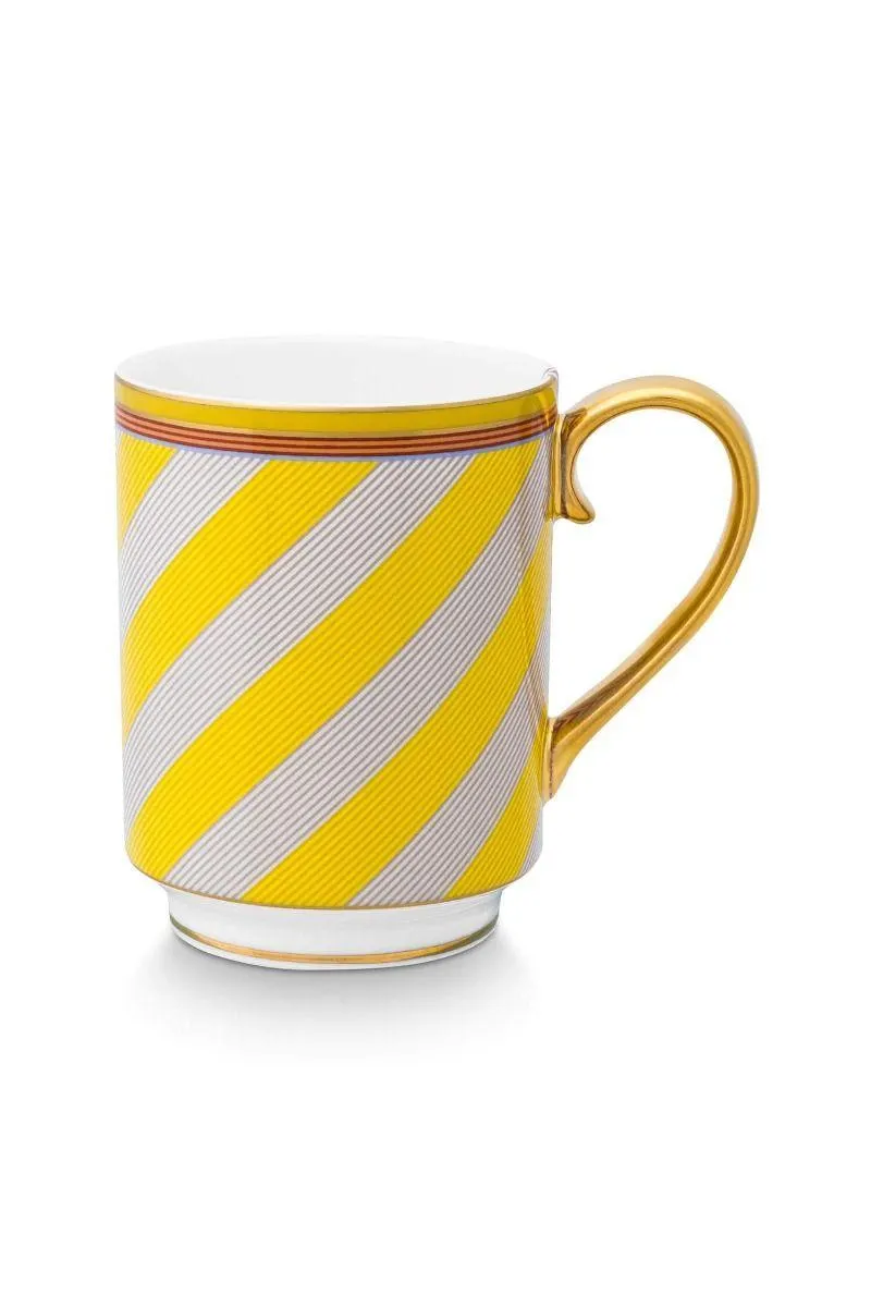 Pip Chique Stripes Mok Groot Geel 350ml