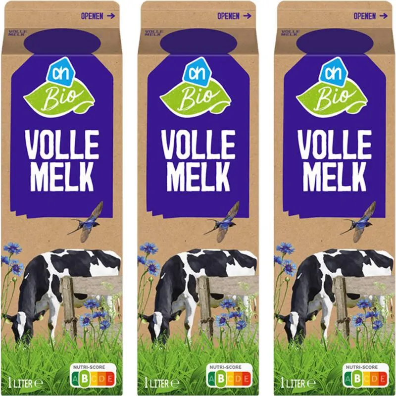 AH Biologisch Volle melk 3-pack