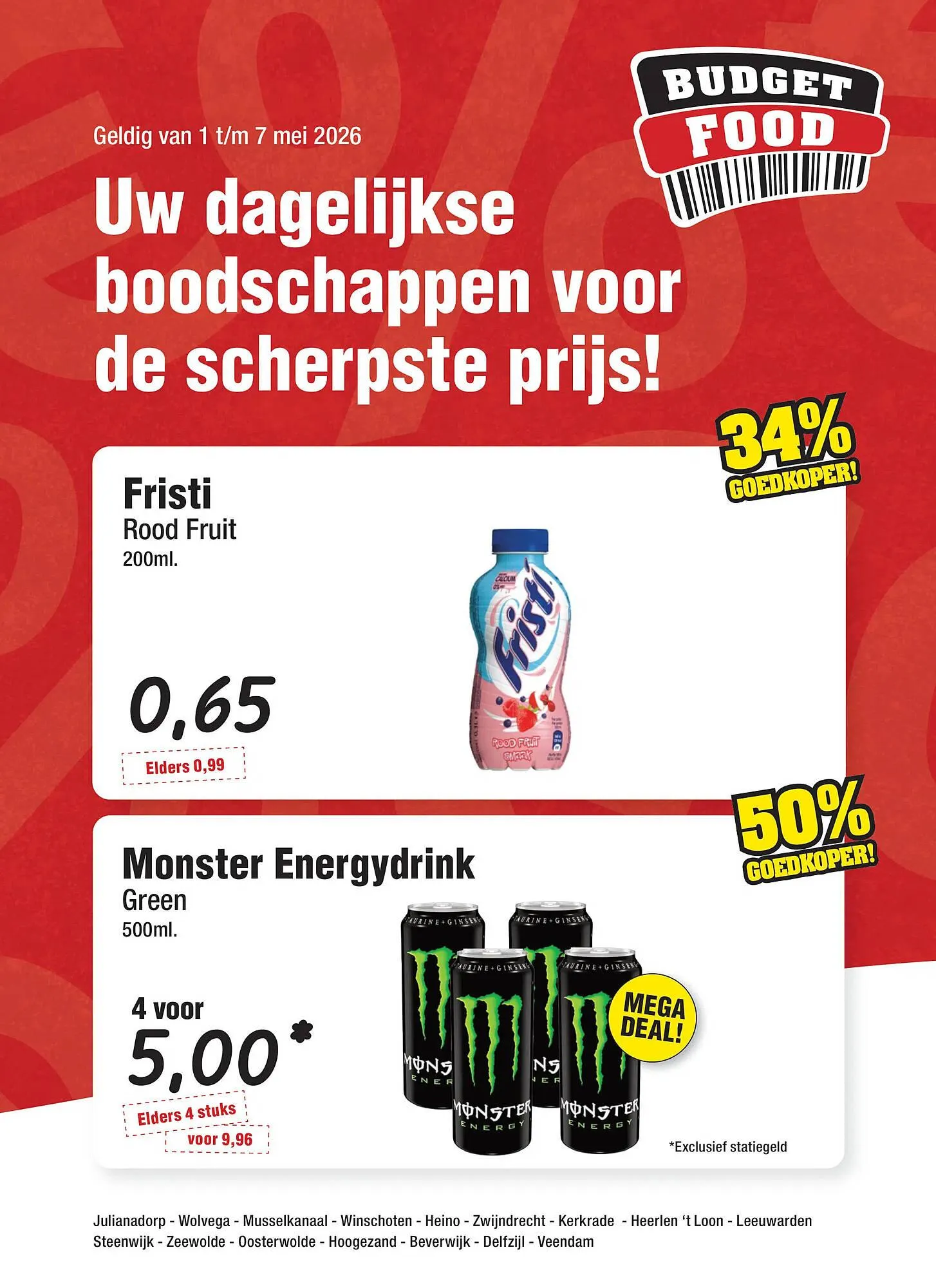 Budget Food folder van 1 mei tot 7 mei 2026 - Folder pagina 1