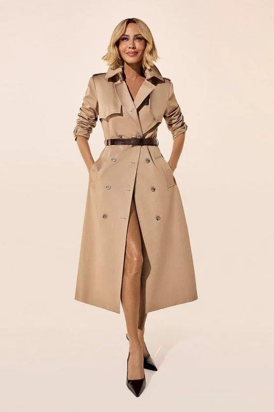 Tailored Belted Trench Coat