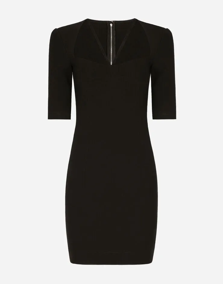 Robe courte en jersey à manches 3 / 4