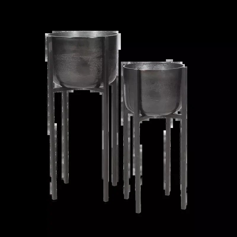 Plantenstandaard (set van 2) Feja - Zwart (OP=OP)