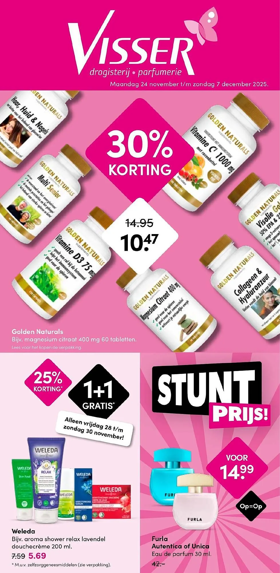 Drogisterij Visser folder van 24 november tot 7 december 2025 - Folder pagina 1