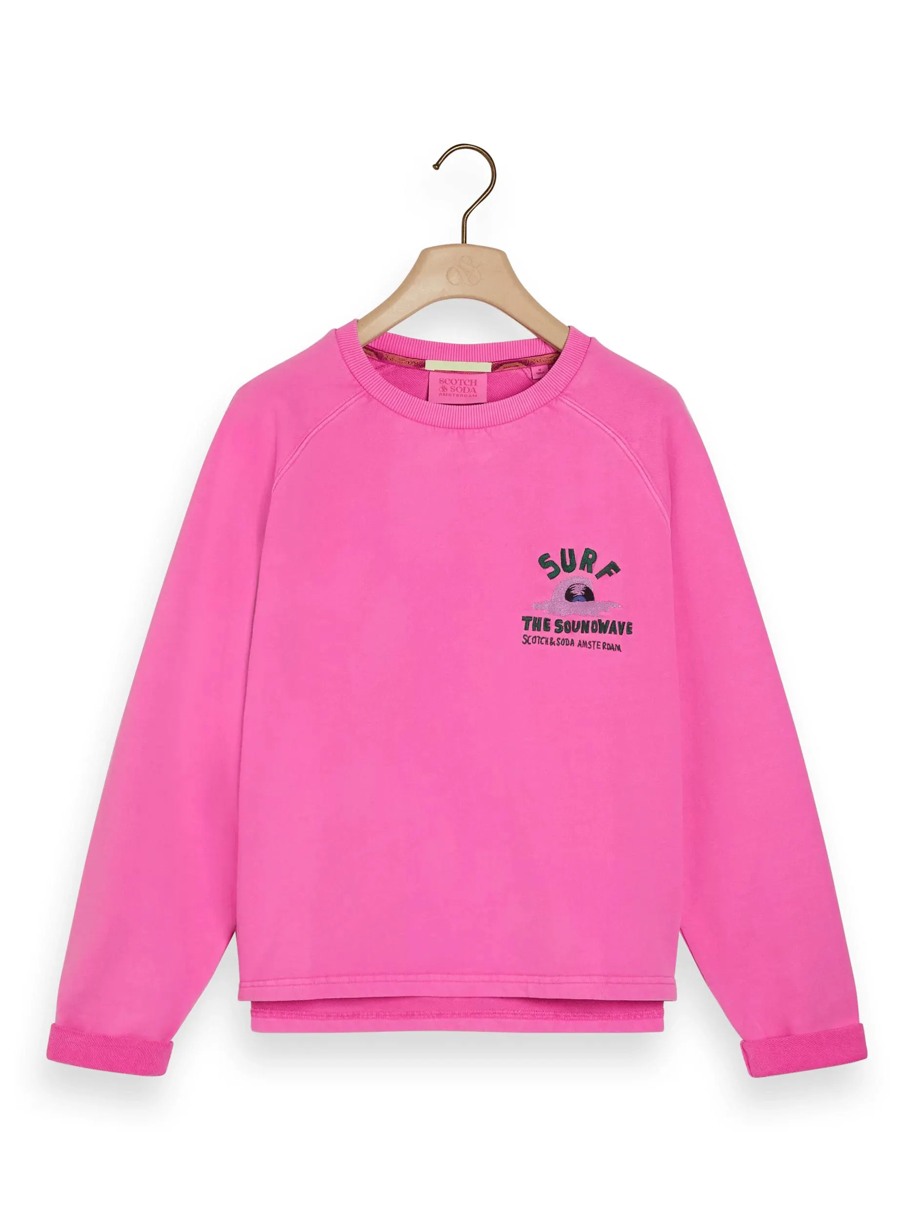 Raglan crewneck sweatshirt