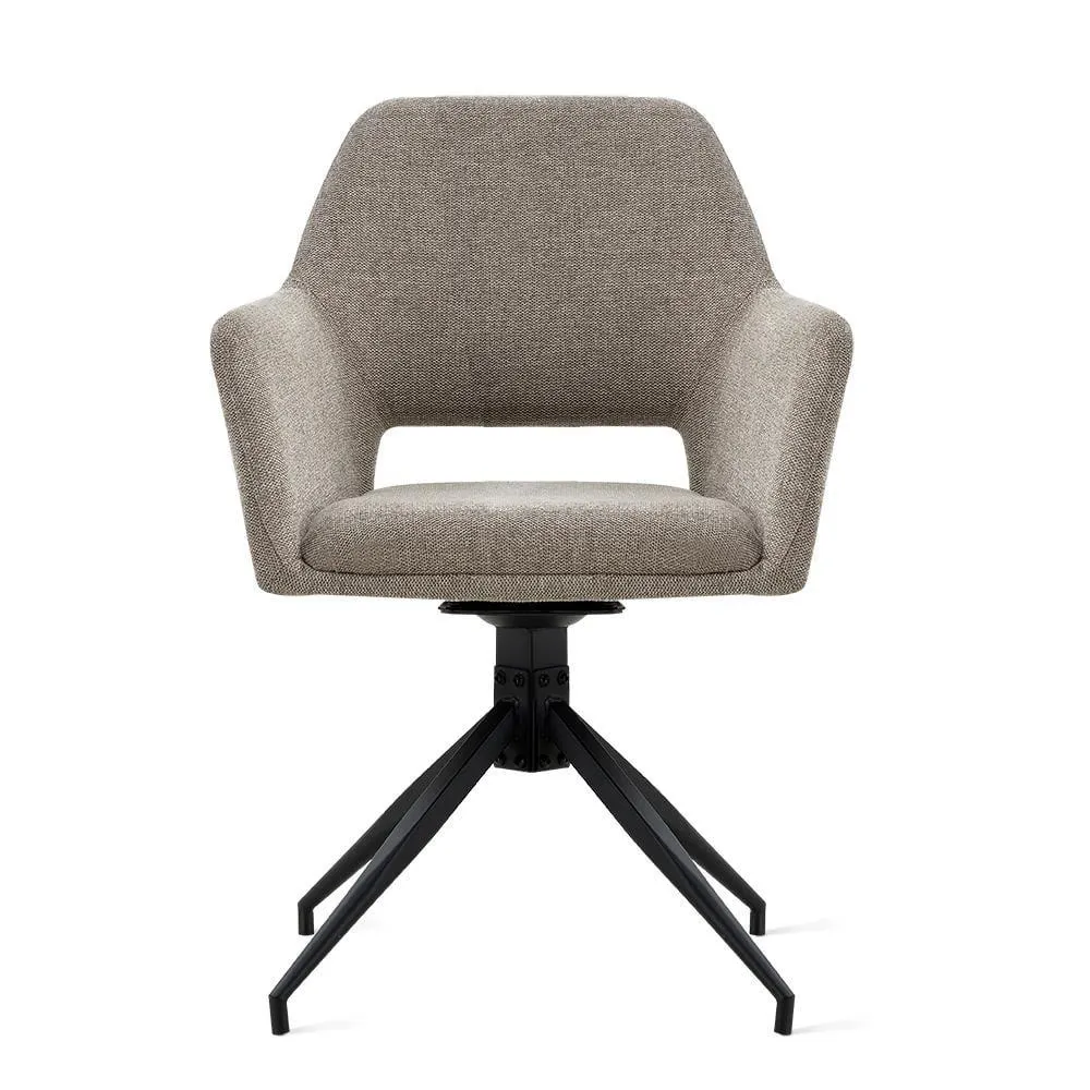 by fonQ Twist Eetkamerstoel - Linnen - Taupe